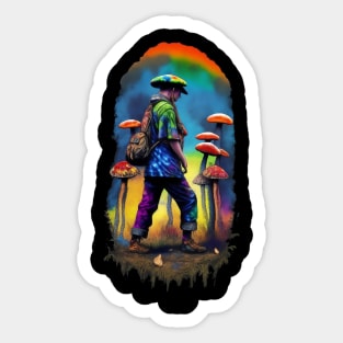 McKenna's Tie-Dye Mushroom Trip Sticker